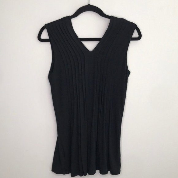 MICHAEL MICHAEL KORS pleated double V plunge sleeveless tank top size XS - Picture 3 of 8
